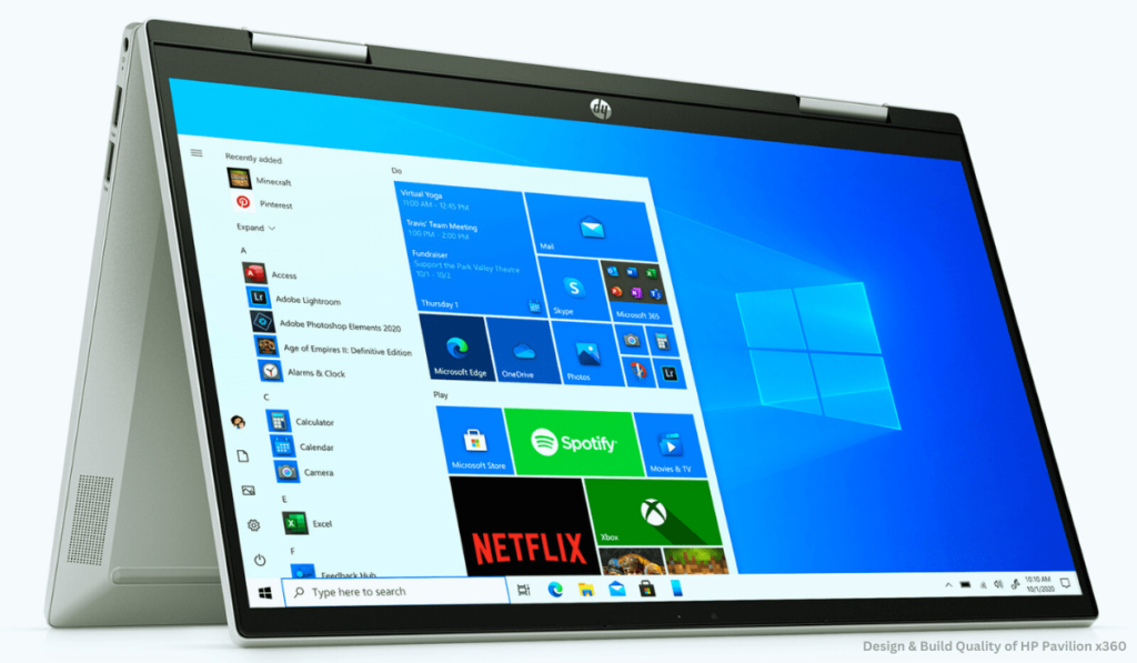 Design & Build Quality of HP Pavilion x360